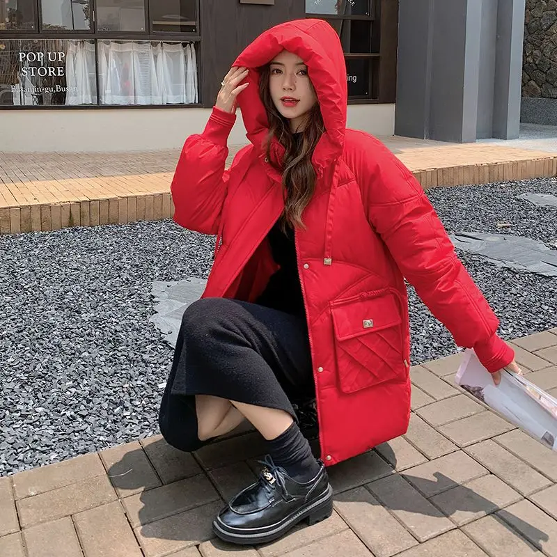 Women Winter Coat 2023 New Down Cotton-Padded Jacket Female Warm Puffer Jacket Windproof Hooded Down Coat Outwear Mujer Korea