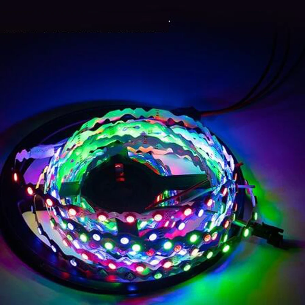 5m 12v S Shape LED Flexible Pixel Strip Colorful Full Color Bendable Dream Color Soft Tape Advertising Character Sign Word Light