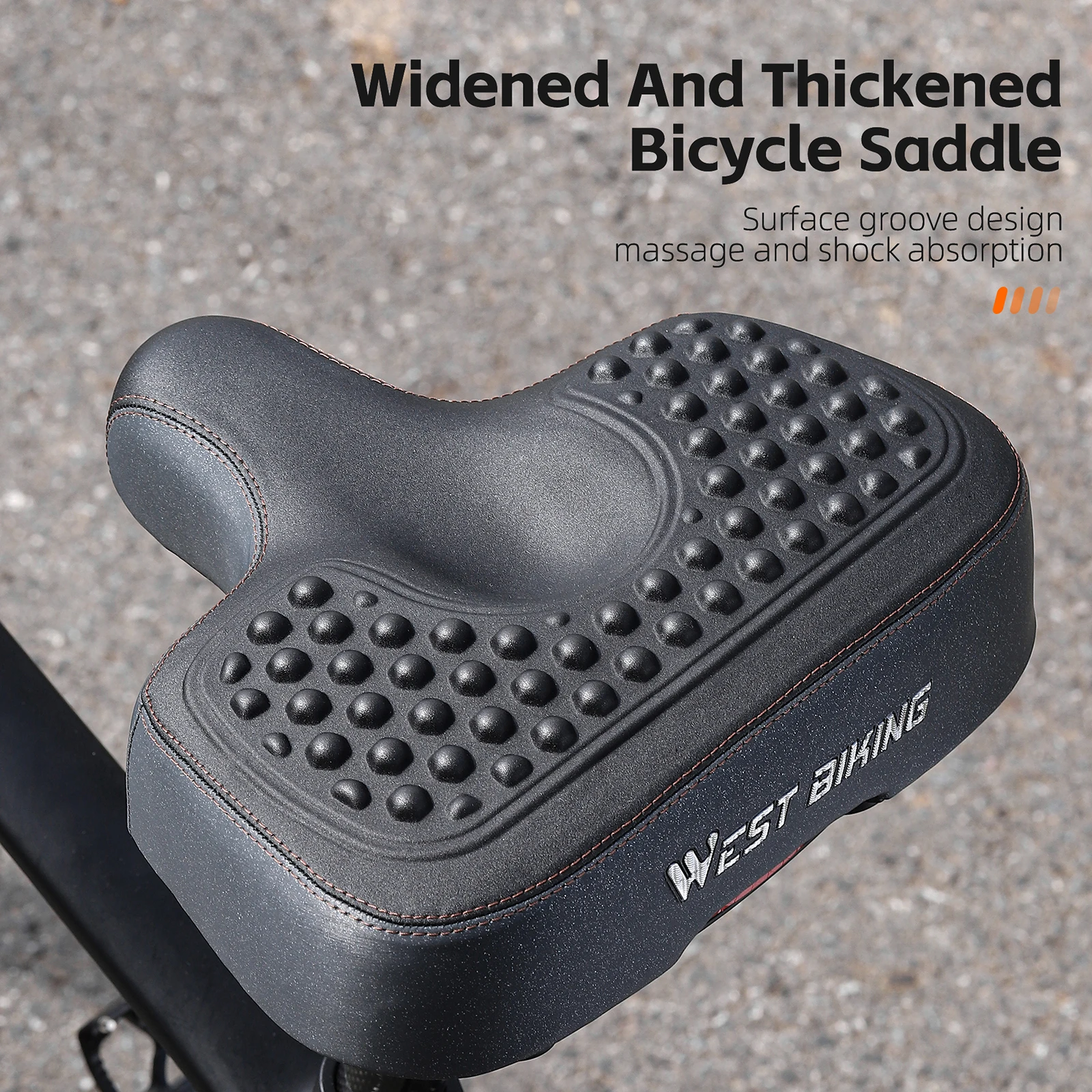 Road Bicycle Seats Thickened and Widen High Elasticity Bike Saddle Soft Waterproof PU Pad Comfort Soft AntiSlip Cycling Cushion