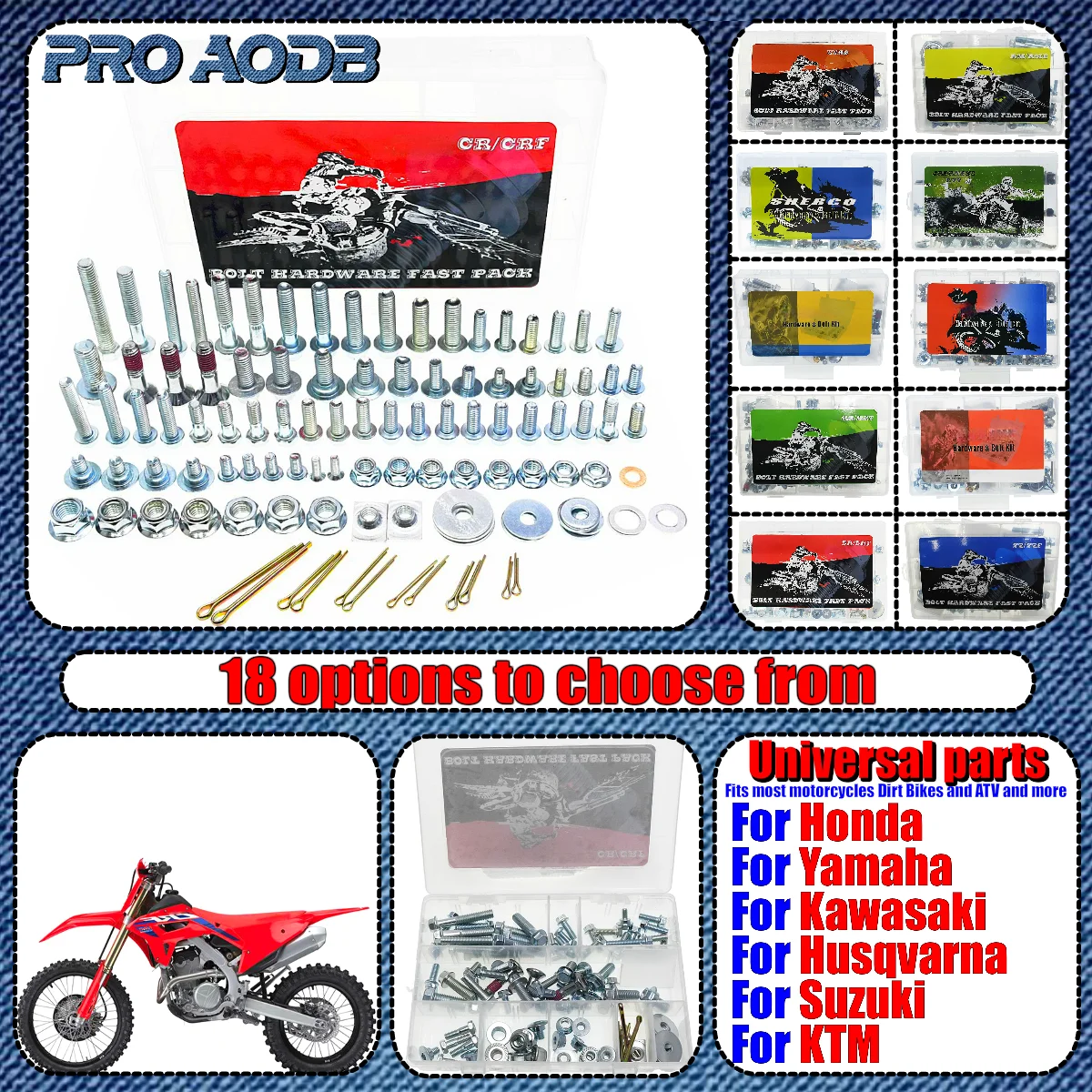 

Hardware Plastics screw bolt repair rescue mending Full tool kit Fastener For Honda 125-450 CR CRF CRF-R CRF-RX CRF-X 2003-2025