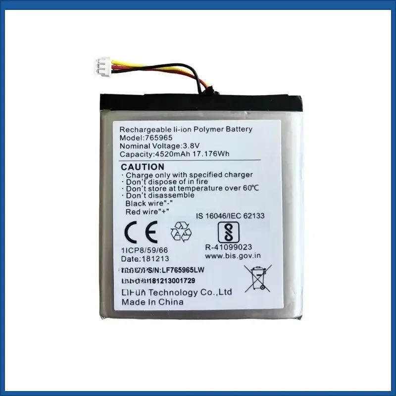 New 765965 3.8v 4520mAh High Quality Battery for Ezviz DS-PWA48-E-WB 3.8v 4520mAh Intelligent Cat Eye Battery