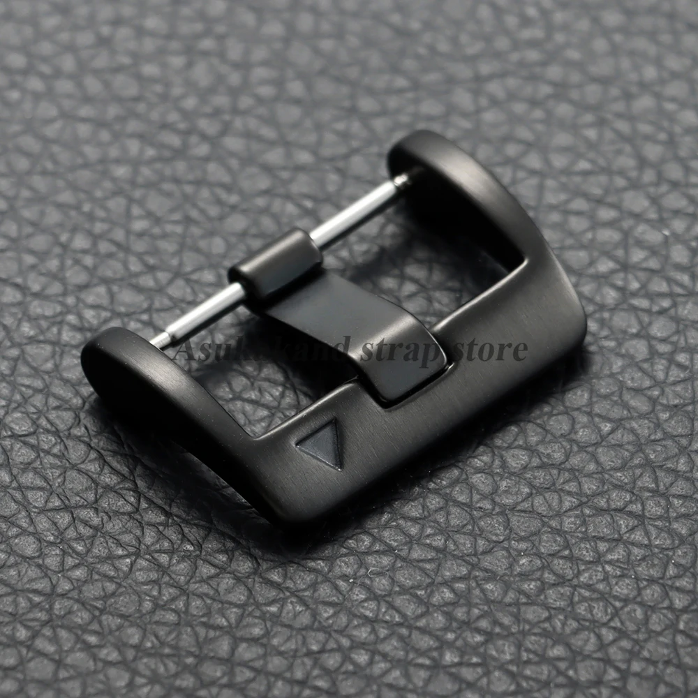 ブラックステンレス鋼時計バックル 22 ミリメートルガーミンナイロンシリコーン革時計ストラップ金属ボタン交換時計アクセサリー