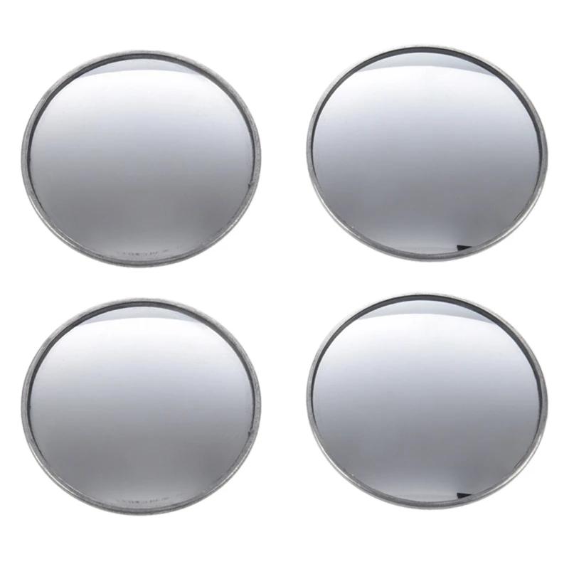 4 Pcs Round Stick-On Convex Blind Spot Mirror Set