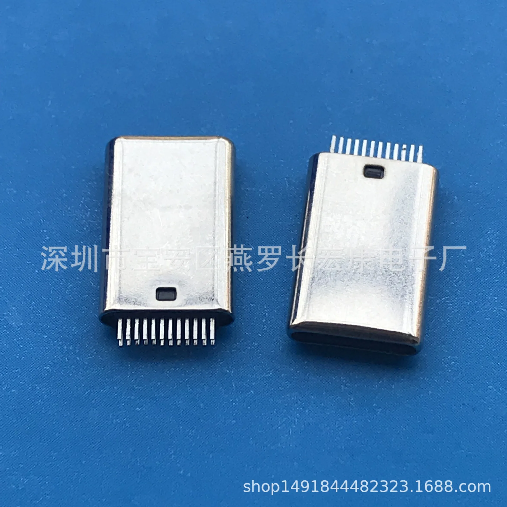 For USB 3.1 TYPE-C splint male 180 degrees, plate type stretch extension plug with seam without plate