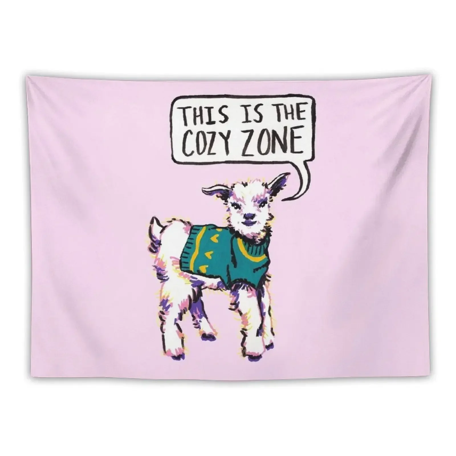 This is the cozy zone (Pink Variation) Tapestry Home Decorations Bedroom Deco Room Decor Korean Style Tapestry