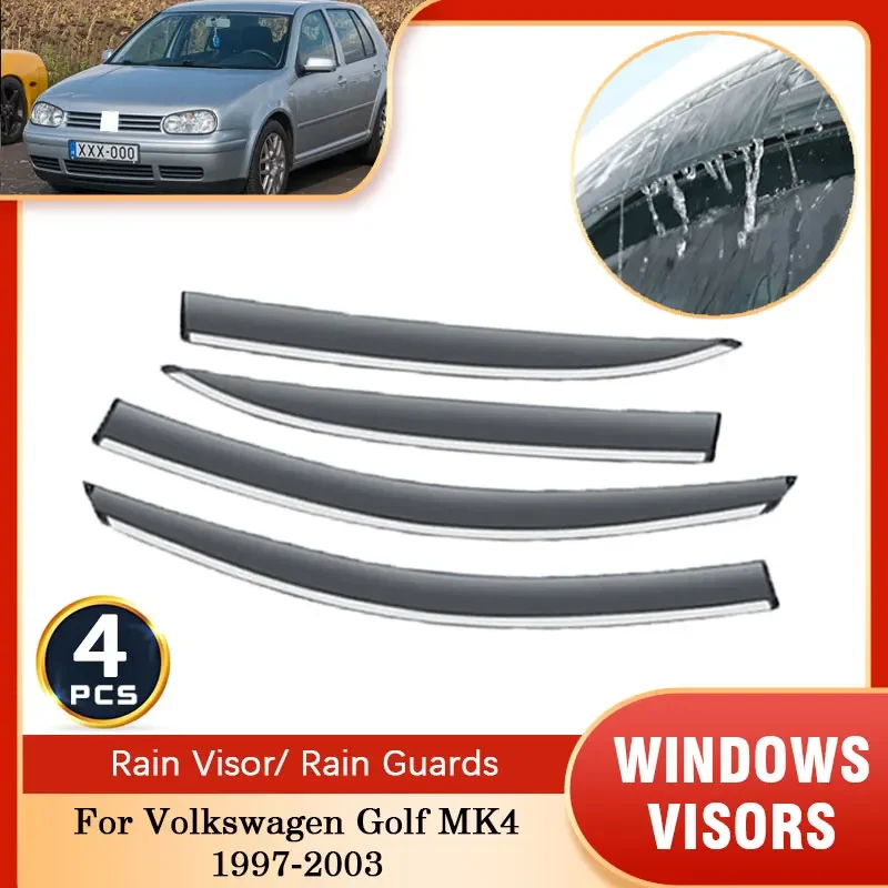 For Volkswagen Golf MK4 1997~2003 Rain Sunshade Window Visor Windshield Deflectors Protective Cover Car Ventilation Accessories