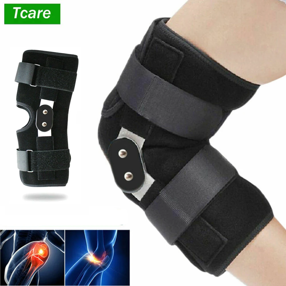 Tcare Adjustable Pressurized Knee Brace Knee Support with Side Stabilizers for Recovery Aid Patellar Tendon Arthritis Basketball