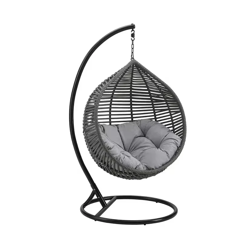 

Wholesale European Style Detachable Outdoor Furniture Patio Lightweight Rattan Hanging Single Garden Patio Egg Swing Chairpromot