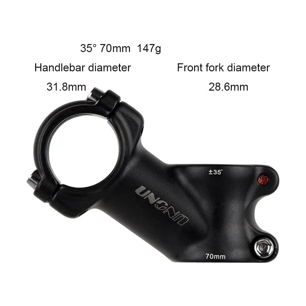 CATAZER Ultralight Bike Stem Riser for 1.25 Inch Handlebar Mountain Road Bike BMX 31.8mm Bike Stem 35 Degree 70mm 90mm 110mm