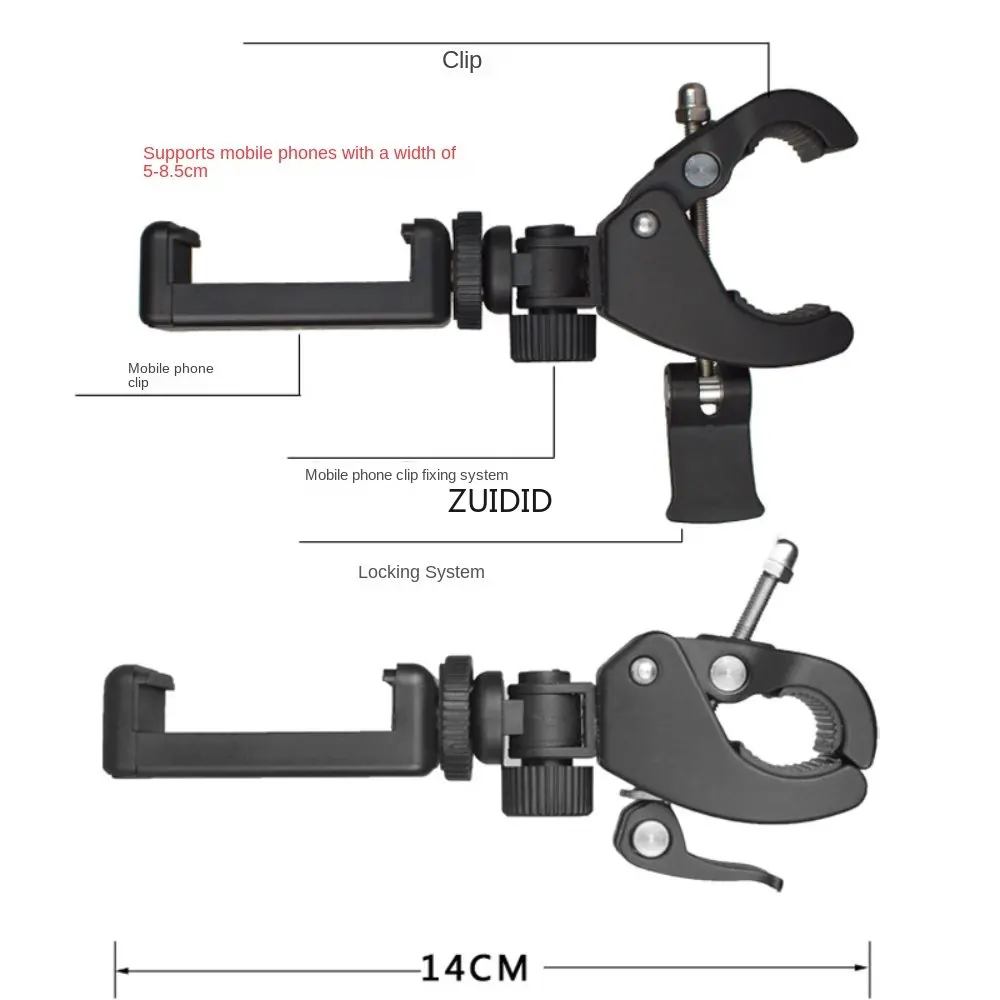 Super Clamp Bike Bicycle Clip Camera Mount Motorcycle Handlebar Handle Bar Tripod Adapter Action Camera Part For Gopro Hero 9 8