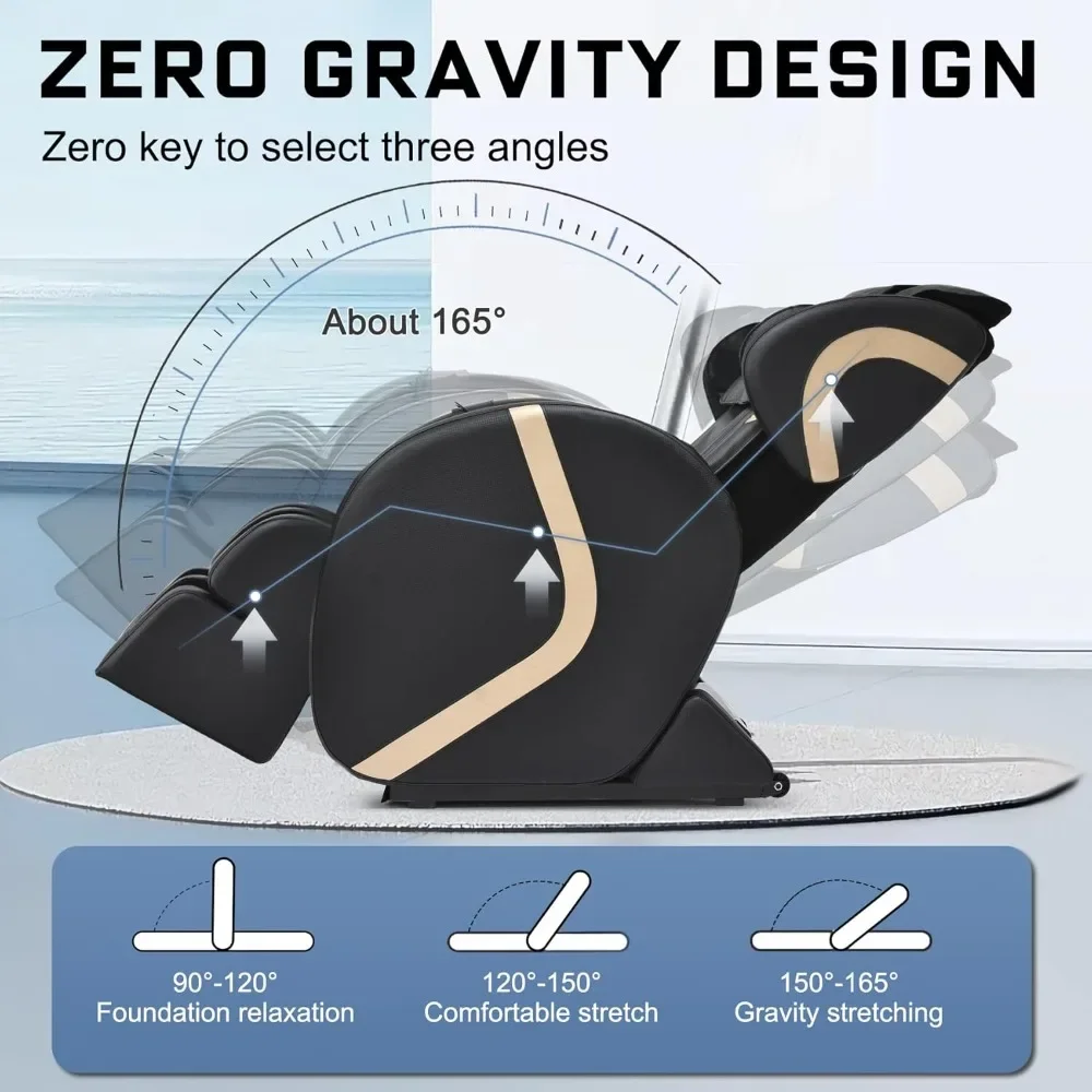 Massage Chair Recliner with Zero Gravity with Full Body Air Pressure Easy to Use at Home and in The Office