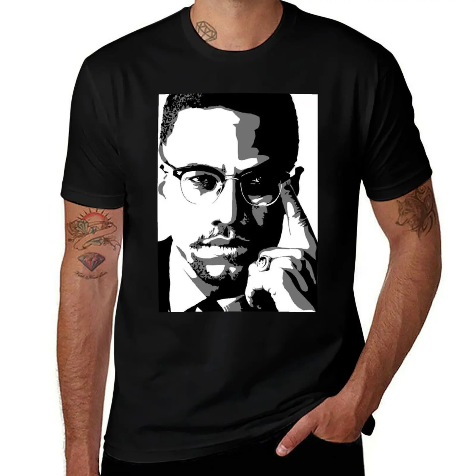 

Malcolm X T-Shirt Funny t-shirts luxury designer heavyweights mens t shirts pack