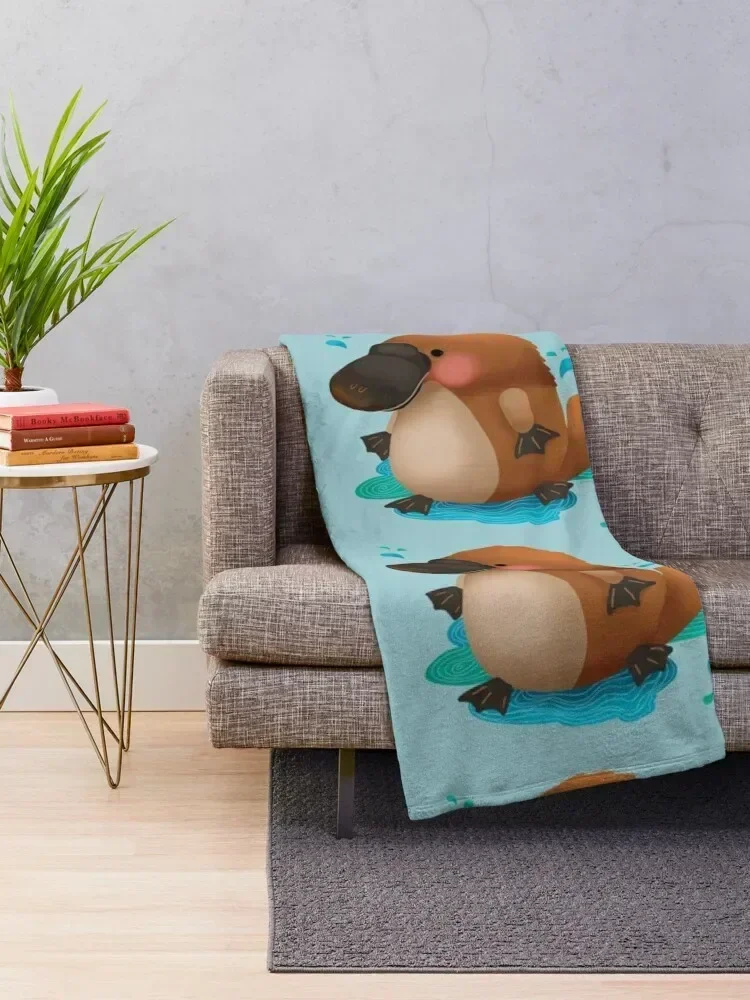 Platypus Puggle Throw Blanket Shaggy for babies Blankets