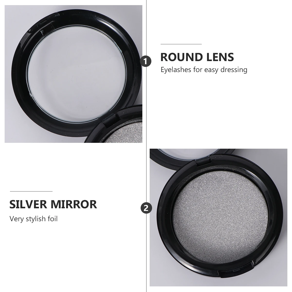 1pc Falsche Wimpern Lagerung Box Runde Kompakte Wimpern Fall Organizer Für Reise Heimgebrauch Kleine Make-Up Zubehör Halter