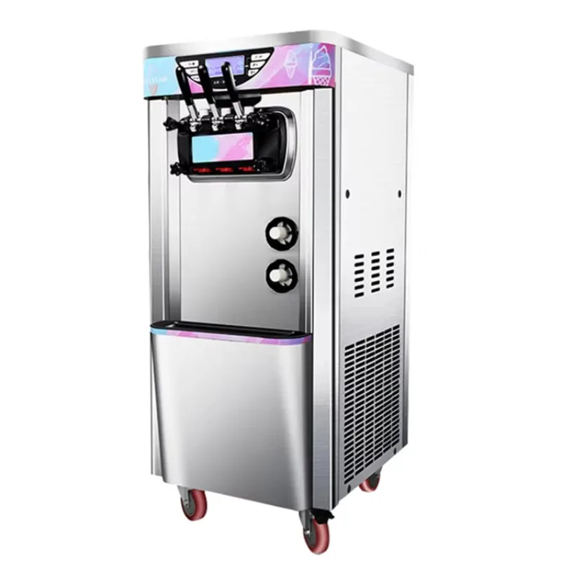 Commercial 3 Flavors Ice Cream Vending Machine / Soft Ice Cream Maker Machine