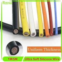 1M/5M 30 28 26 24 22 20 18 16 15 14 13 12 AWG Heat-resistant cable Ultra Soft Silicone Wire Copper Flexible High Temperature