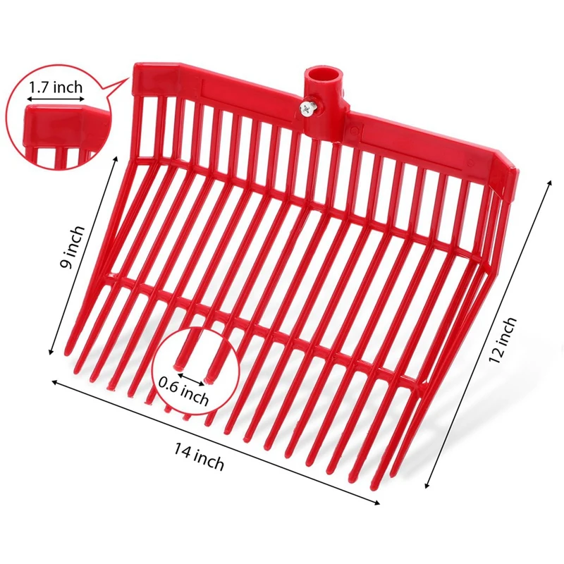 Imagem -05 - Estrume Garfo Substituição Cabeça Pitchfork Cabeça Cavalo Estrume Ancinho Pegando Estrume Estável Remoção de Resíduos Durável