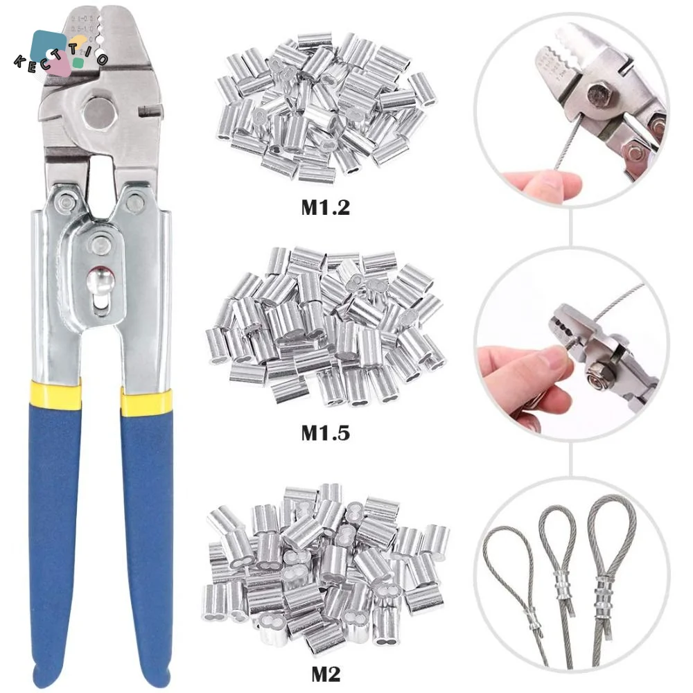 

Professional Grade Wire Crimper Tool Aluminum Sleeve Double Tube Design Ratcheting Crimper Manual Operation 0.1-2.2 mm Range