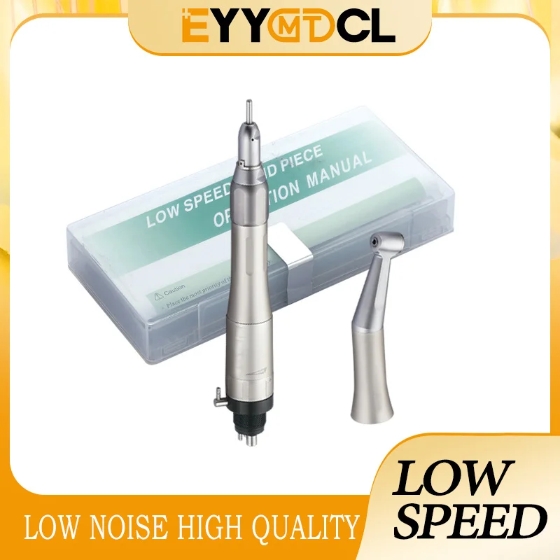 

Dental FX Low Speed Handpiece Push Button Contra Angle Straight E-type Air Motor 2/4 Holes External Water Spray Dentistry