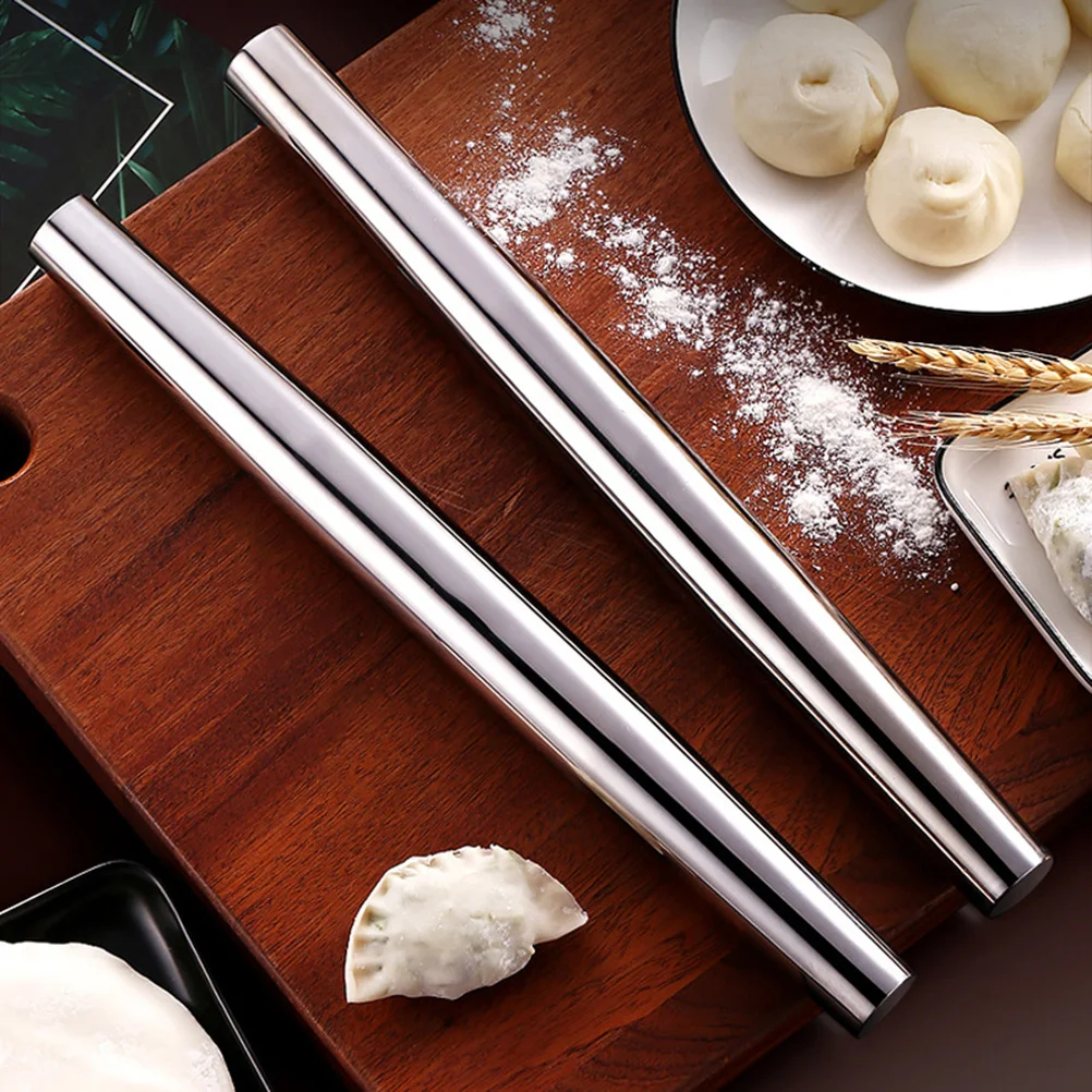 

Premium Stainless Steel Rolling Pin Smooth Non-Stick Surface for Dough Pizza Cookies Baking Roller Kitchen Utensil Gift