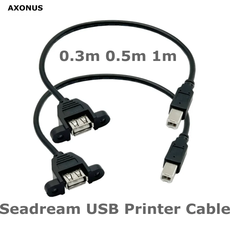 USB 2.0 Female Socket Panel Mount to USB B Female Extension Printer Cable for Printer Scanner Computer Connection Cable
