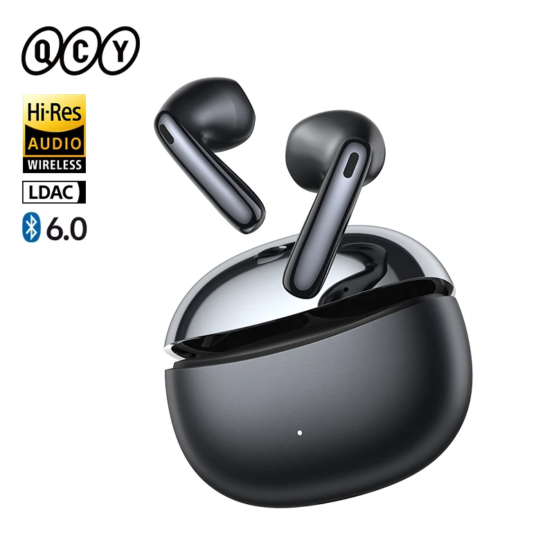 QCY AilyBuds E50 HT11 Draadloze oortelefoons Hi-Res Adaptieve Hybride ANC-hoofdtelefoon Bluetooth 6.0 Ruimtelijk geluid Oordopjes 11 mm drivers