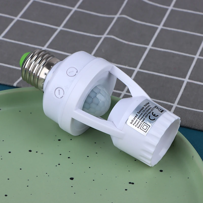 Socket Converter With PIR Motion Sensor LED Lamp Base Intelligent Switch Light Bulb Lamp Holder