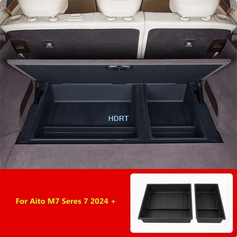 

Car Styling Rear Trunk Storage Box Tail Boot Cover Trim For Aito M7 Seres 7 2024 + Protector Decoration Accessories Auto Part