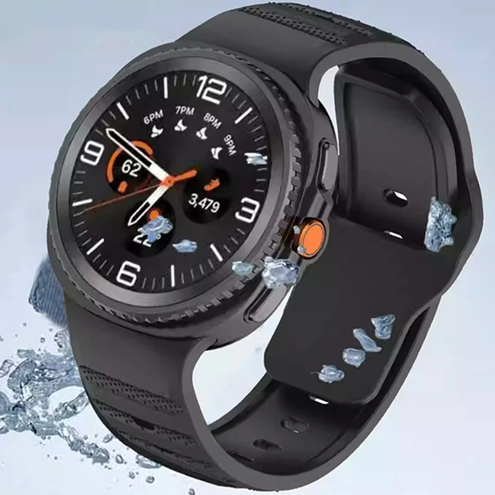 Anti Slip Textured Liquid Silicone Band For Samsung Galaxy Watch 9 8 40mm 44mm 8 Classic 46mm Waterproof Washable Comfort Unisex