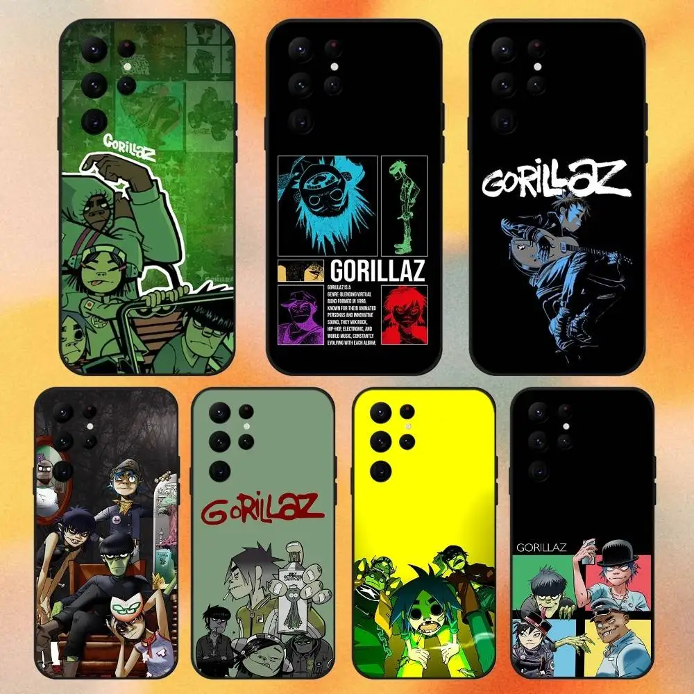 

Gorillaz Band Cracker Island Phone Case For Samsung S 25,24,23,22,30,21,10,9,Ultra,Plus,Lite,FE,4,5G Black Soft Case