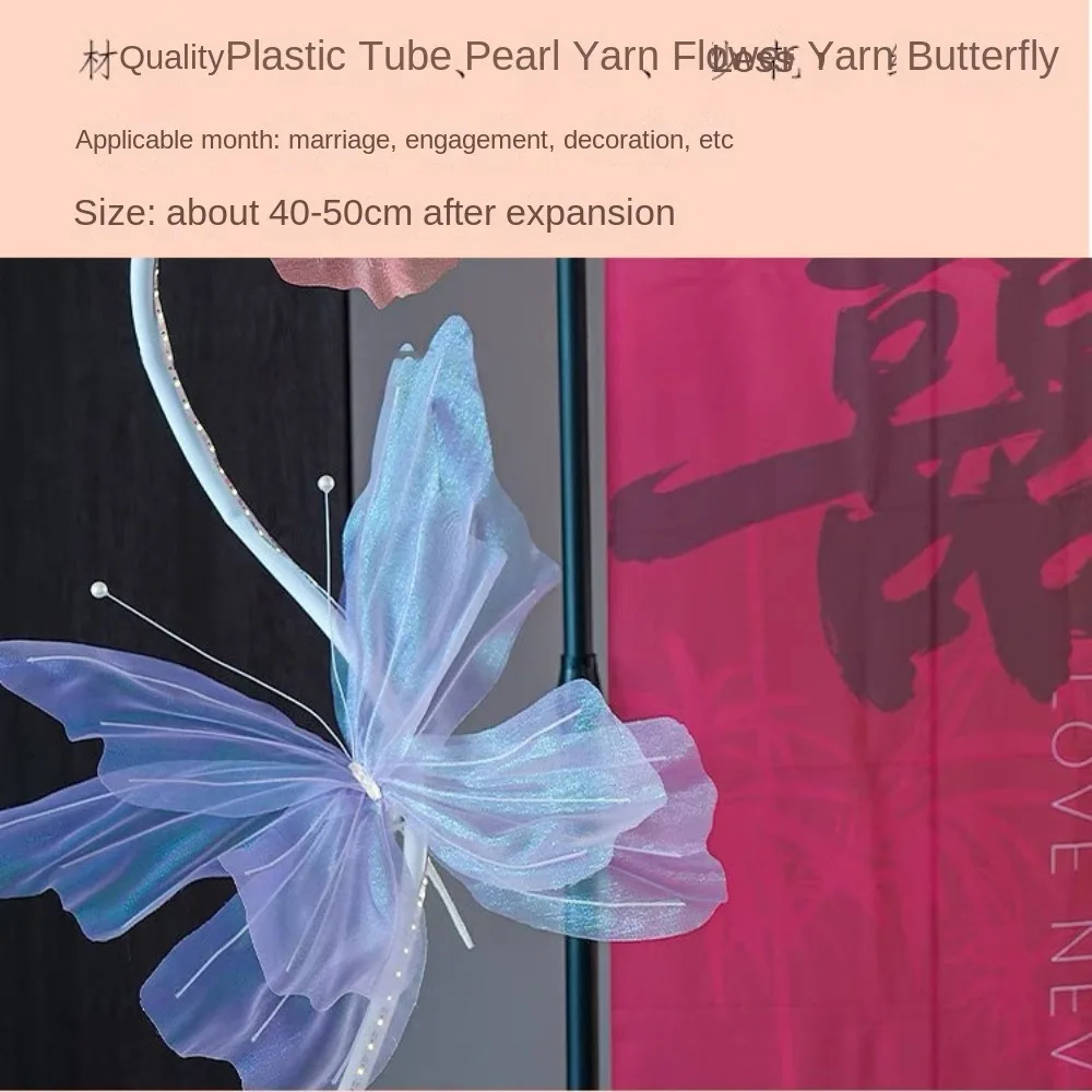 Silk Artificial Butterfly Flowers Colorful 30cm Flower Head Background Fake Flowers Artificial Flowers Photography Props Garden