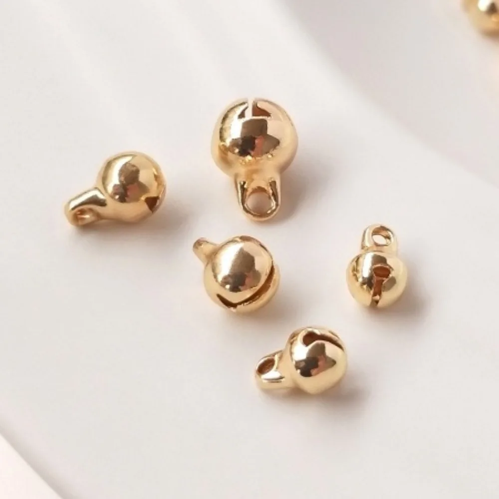 

1Pcs Copper Charms 14K Gold Color Bells Small Pendant Pendant DIY Handmade String Bracelet Jewelry Pendant Material