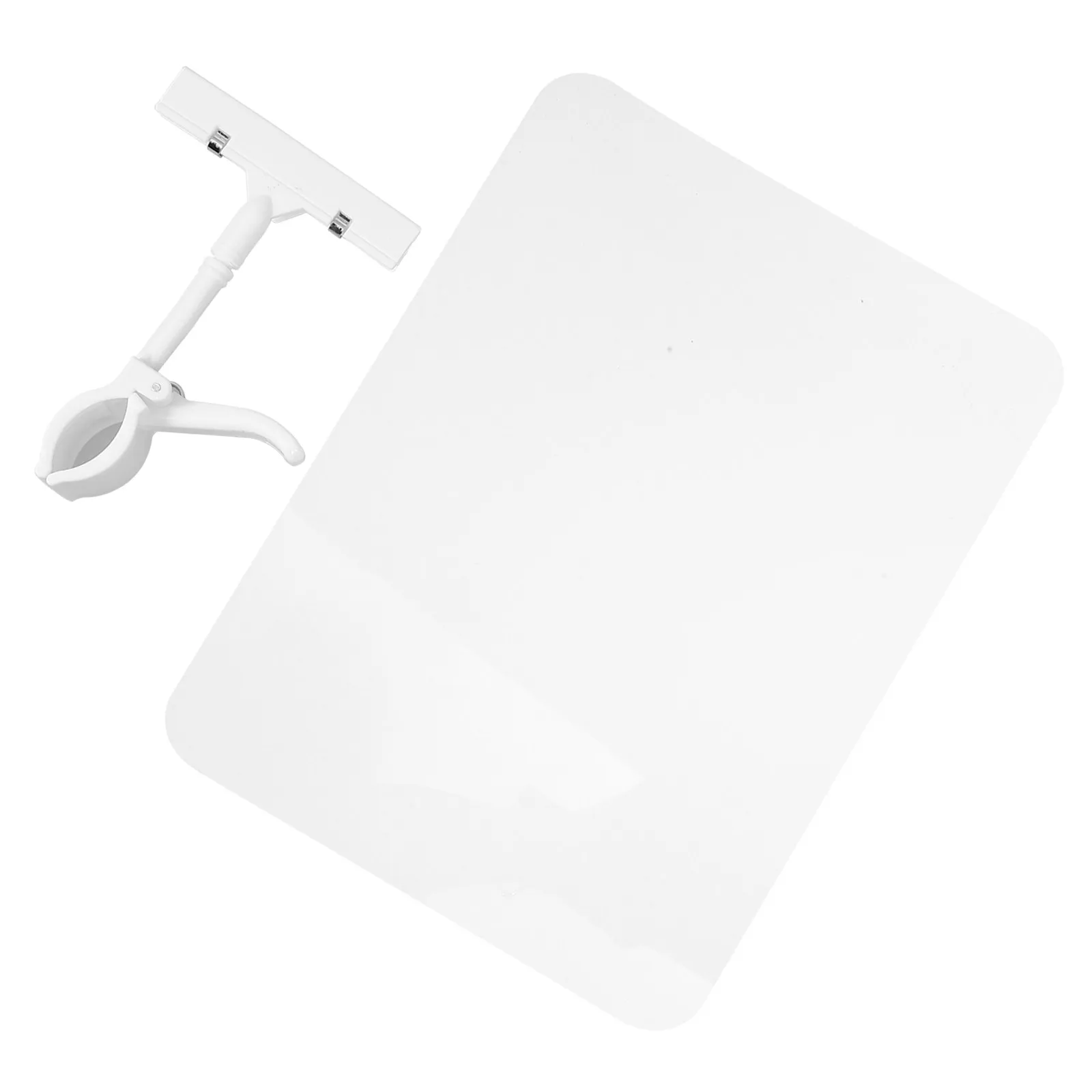 

Erasable Price Sign Holder with Clip for Supermarket Shelf Labeling A4 White Board Fruit Vegetable Pricing Display Stand