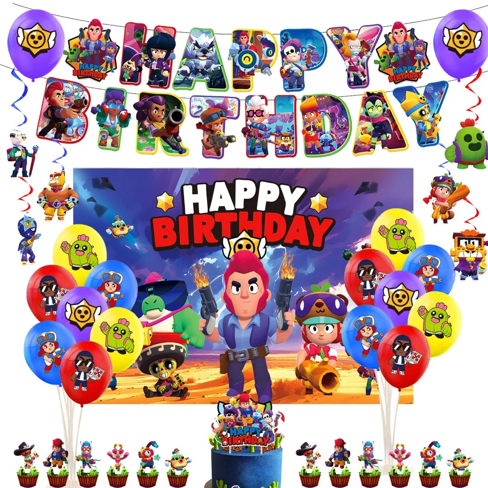 Happy Birthday Acrylic Cake Topper Party Decoration Leon Spike Crow Cake Decor Flag Baby Shower Baking DIY Supplies Kids Gift
