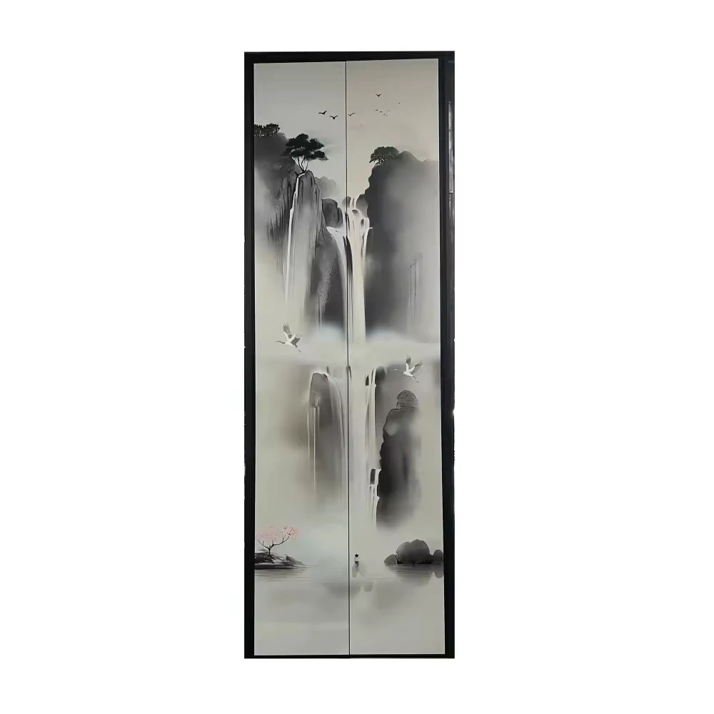 Popularne, nowoczesne drzwi zabezpieczające w nowym chińskim stylu, ekskluzywne drzwi wejściowe do wejść w domach.