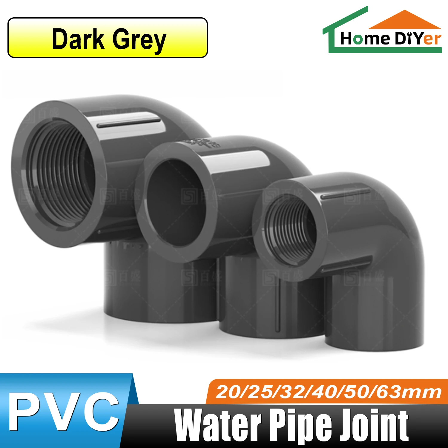 

PVC Female Thread 90° Elbow Fittings, Elbows, Connectors, 20/25mm~63mm Pressure Fittings, Adhesive Connectors, Fittings