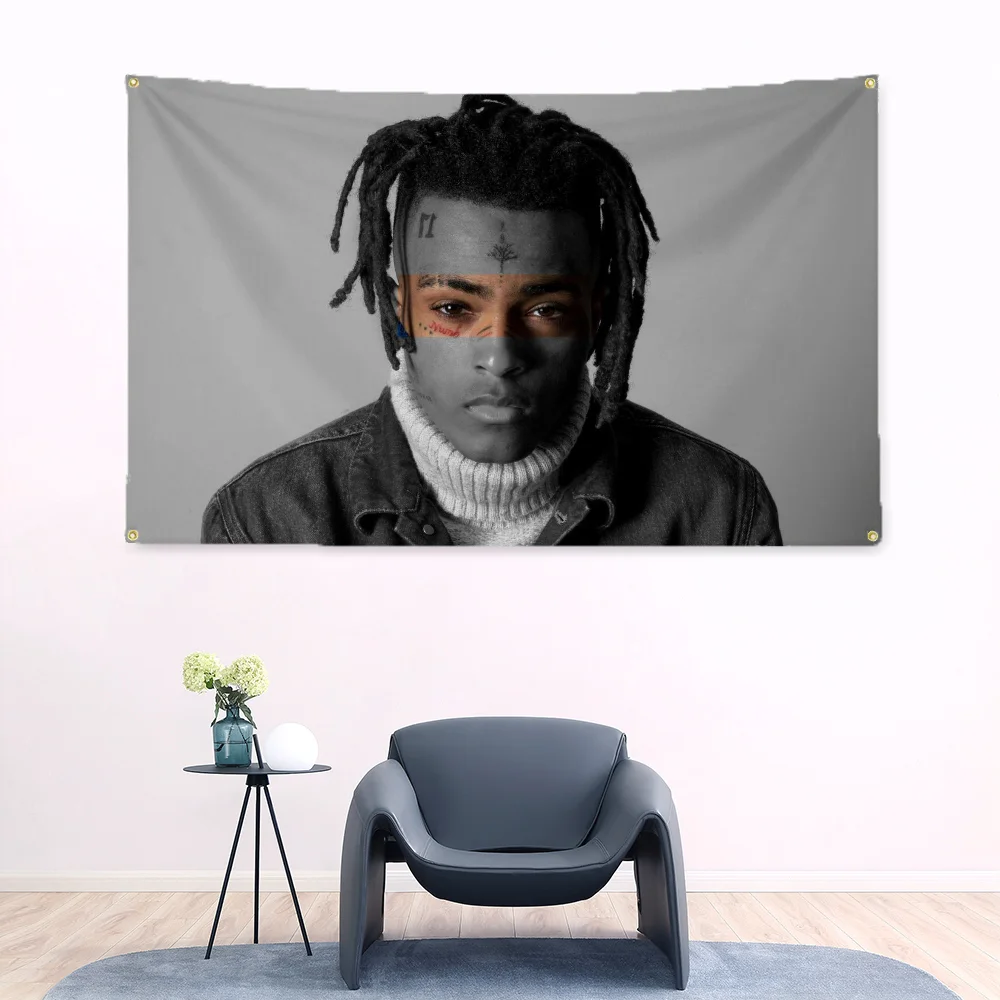 XXXTentacion Tapestry Home Decoration Flag to Hang Rapper Decor Flags Outdoor Bedrooms Garden Banners Accessories Gifts Flag