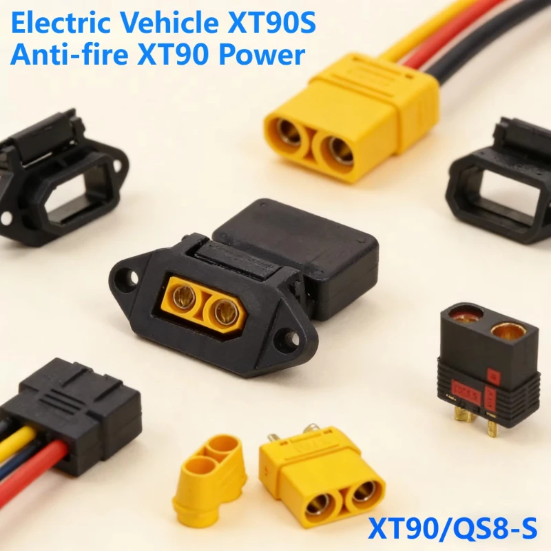 Electric Vehicle XT90S Anti-fire XT90 Power Charging Plug QS8-S Male Female Modification Interface Diamond Battery Shell Lithium