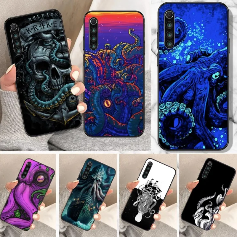 Norway Kraken Octopus Phone Case for Xiaomi Mi 13 12 12S 12T 11T 10T 9T Lite Pro Ultra Poco F3 F4 F5 X4 GT Black Cover Funda