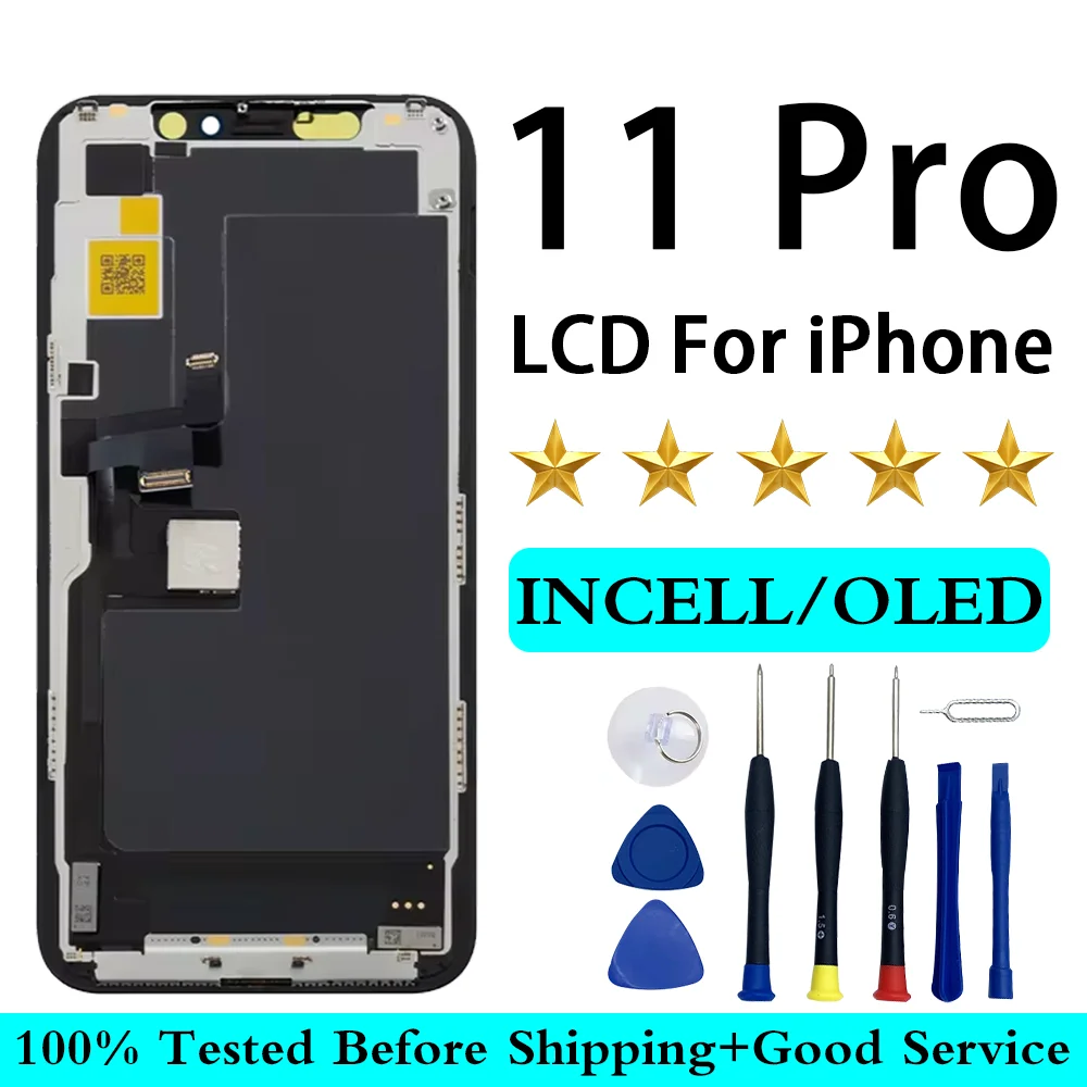 A2215 A2160 A2217 100% Test Premium New LCD For iPhone 11 Pro Screen Display Digitizer With 3D Touch Screen Factory Display