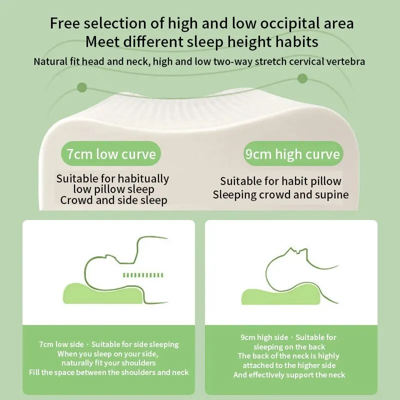 Poduszka lateksowa tajska poduszka z naturalnego lateksu pamięć dla dorosłych poduszka szyjna do spania poduszka akademik