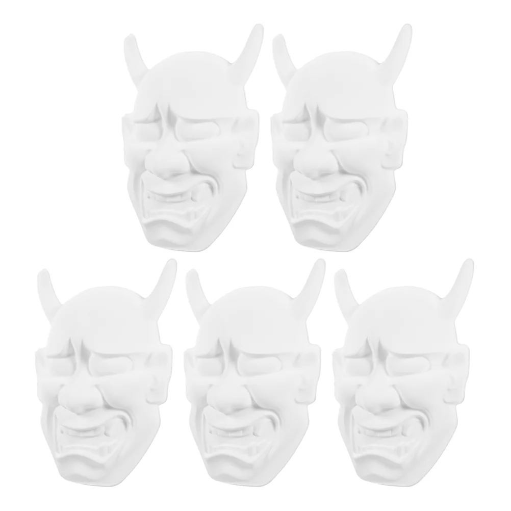 Máscaras de fiesta en blanco para niños, máscara de Cosplay de fiesta de disfraces, monstruo en blanco dibujado a mano, máscara de PVC de Embryo blanco, DIY