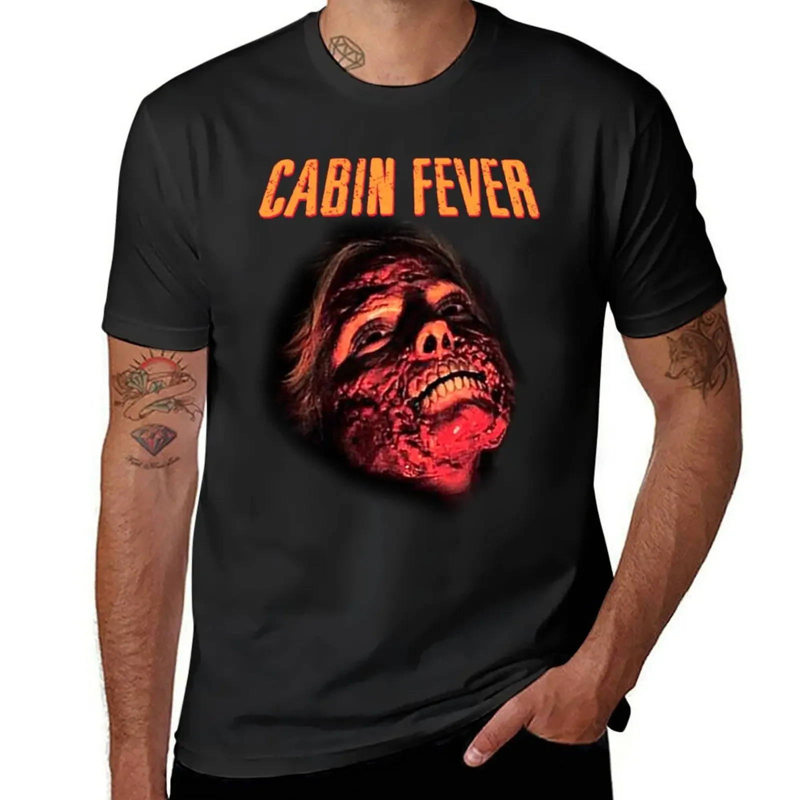 

Cabin Fever Skull Face T-Shirt plain for a boy croswit shirt man tops Men's cotton t-shirt