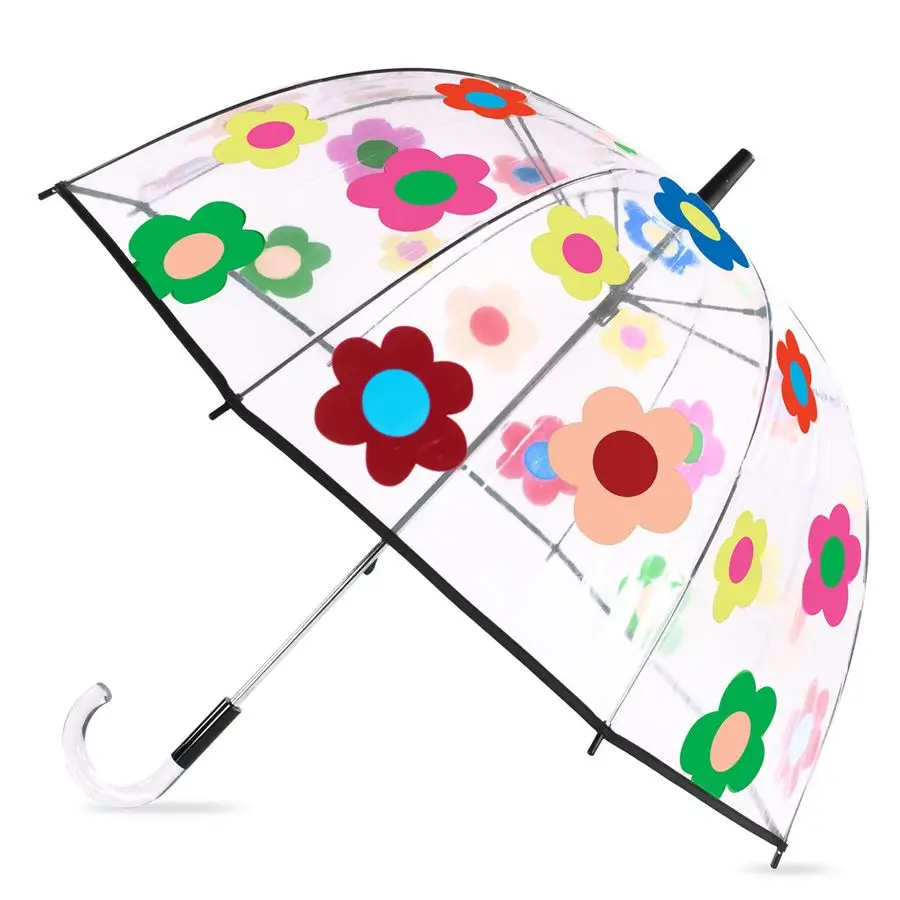

Umbrella for Rain, Large Bubble Umbrella for Adults with Floral Design