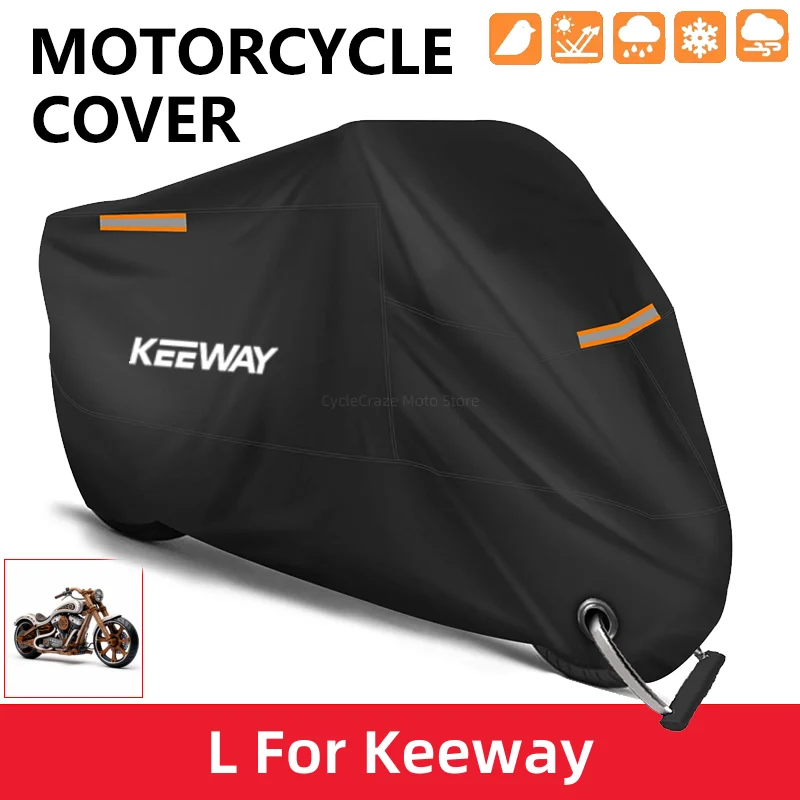 Motorcycle Cover Waterproof Outdoor Scooter UV Protector Dust Rain Cover For Keeway Hurricane 50 Vieste 300