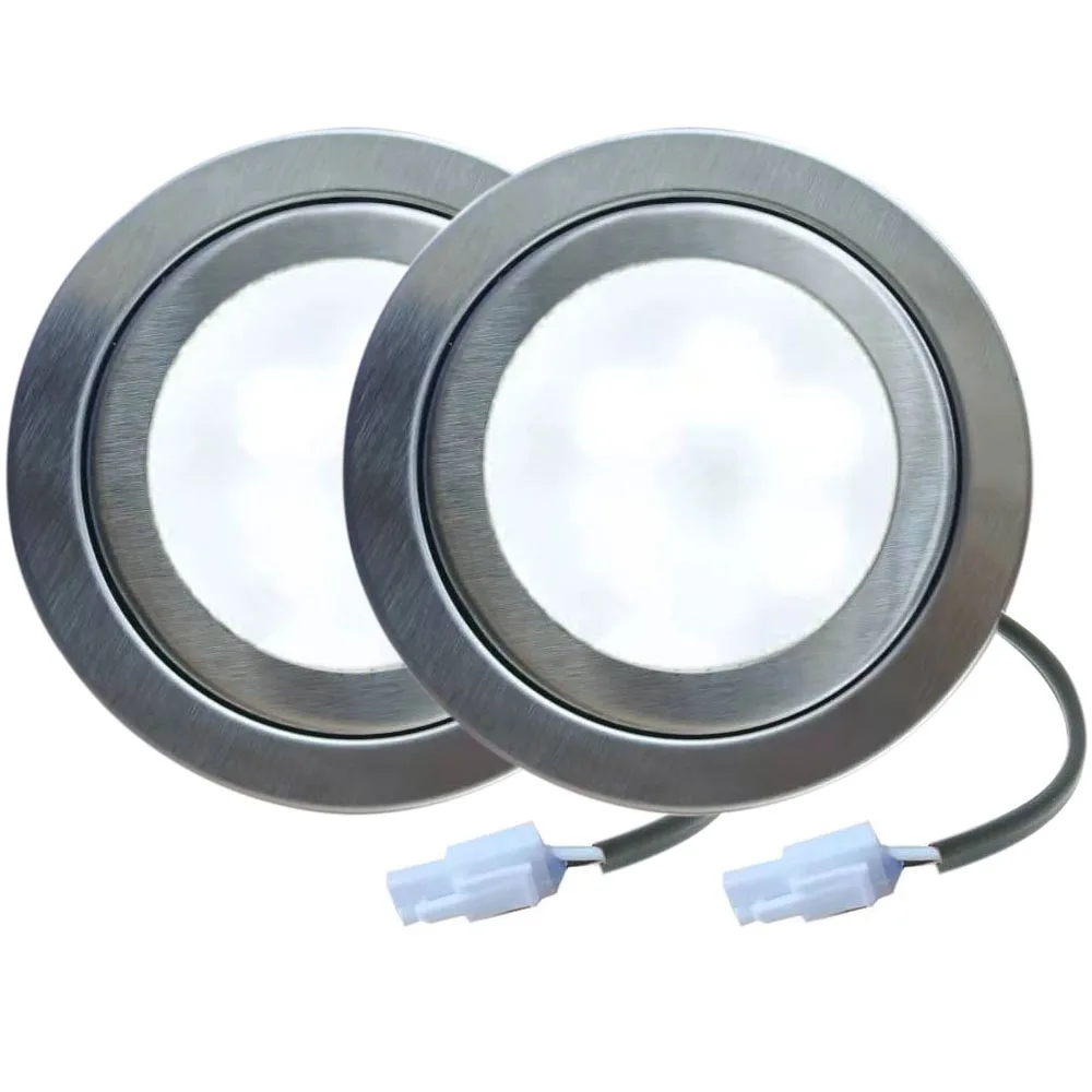 2-Piece 12V DC Kitchen Cooking Lights 1.5W Hoods Smoke Exhauster Kitchen Ventilator Light Recessed =20W Haogen Bulb