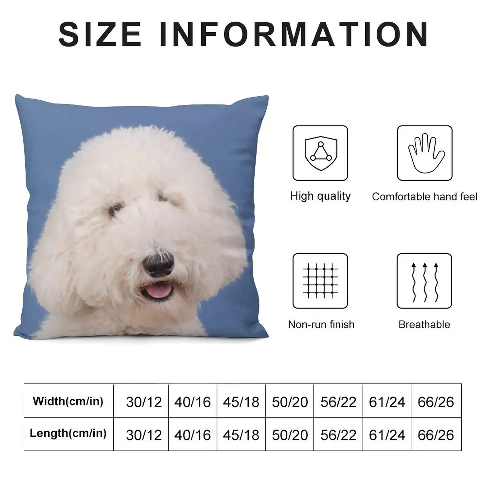 White Goldendoodle Throw Pillow pillow cover luxury Pillow Case Christmas