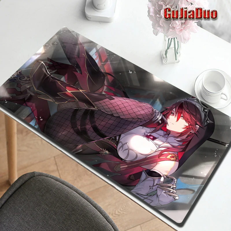 

Rosaria Genshin Impact Mange Mouse Pad Computer Table Desk Mat for Game Sexy Anime Mousepad Gaming Accessories Kawaii Mouse Mats