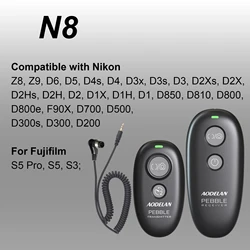 AODELAN Wireless Camera Shutter Release Remote Control For Nikon Z9 D6 D5 D4s D3x D2Xs D2Hs D2 D1X D1H D850 D810 D800 D700 D500