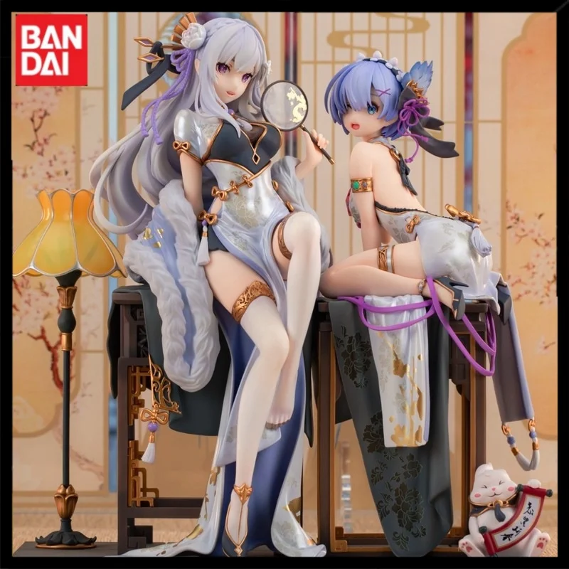 22cm Anime Another World Cartoon Character Rem Emiria Sexy Elegant Modle Computer Desktop Cabinet Handmade Ornaments Collection